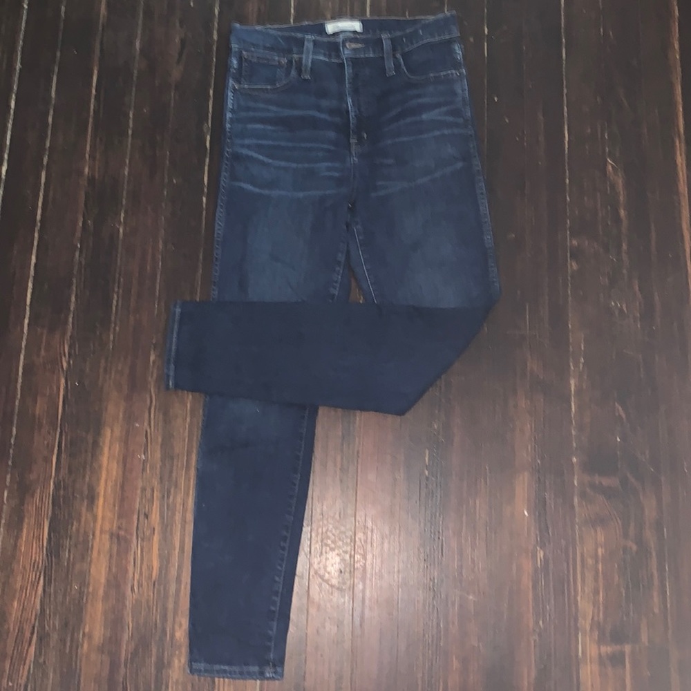 Madewell High Rise Skinny Dark Denim